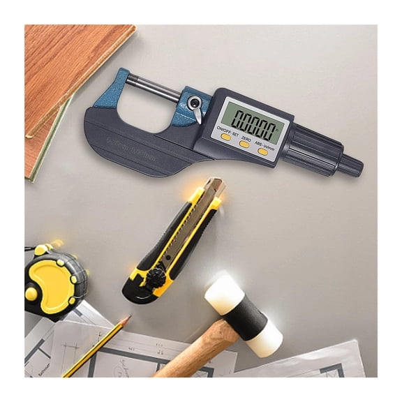 LCD Screen Digital Micrometer holder 0-25mm 0.01mm Electronic Outside Micrometer with Scale Line High Precise Caliper Gauge Tool ,Precision Measuring