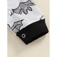 thumbnail image 6 of Biezeib Baby Girl Boy Halloween Romper Bat Print Long Sleeve Full Length Hooded Jumpsuit for Fall, 6 of 6
