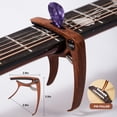 thumbnail image 3 of Funda para Guitarra Acústica PPOPPO 40-42 Pulgadas con Capo 3 en 1 y Púas, 3 of 9
