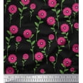 thumbnail image 1 of Soimoi Polyester Crepe Fabric Leaves & Floral Clip Art Print Fabric by Yard 52 Inch Wide, 1 of 3