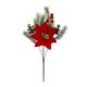 thumbnail image 2 of Ramo Navideño de Flores Artificiales de Pascua Rojas con Piñas y Bayas, Arreglo Floral para Centro de Mesa., 2 of 6