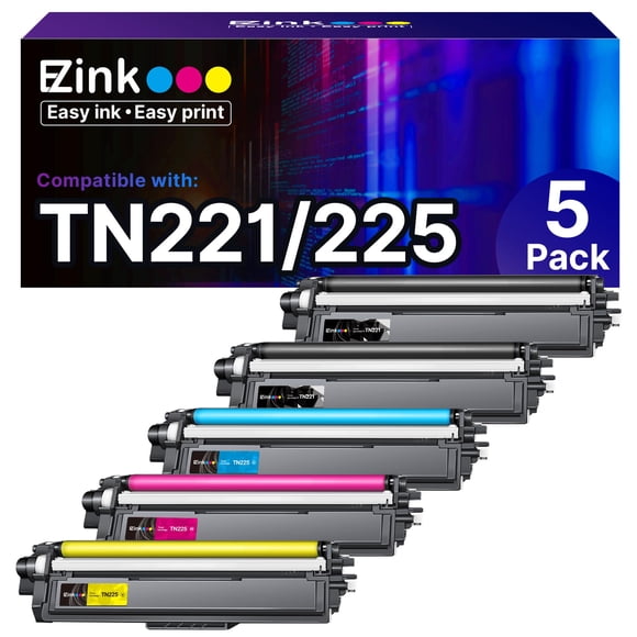 E-Z Ink Compatible TN221 TN225 Toner Cartridge Replacement for Brother TN-221 TN-225 to Use with MFC-9130CW HL-3170CDW MFC-9340CD