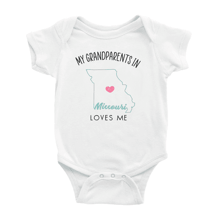

My Grandparents In Missouri Loves Me Baby Bodysuits Unisex 6-12 Months