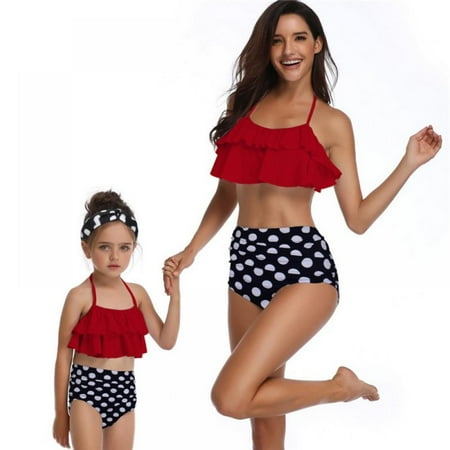 

GYRATEDREAM Mother Daughter Swimwear Family Matching Girls Swimsuit Women Bikini Set