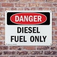 thumbnail image 4 of (2 Pack) Diesel Fuel Only OSHA Danger Sign 14 Inch X 10 Inch Plastic Sign, Weather Resistant, UV Protected for Workplace, Business, and Construction Site, Made in the USA, 4 of 8