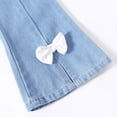 thumbnail image 4 of JUMEYU Baby Jeans Toddler Kids Baby Girls Fashion Cute Sweet Flared Pants Trousers Jeans Pants 4T (Blue,4 Years), 4 of 9