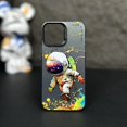 thumbnail image 4 of Fashion Graffiti iPhone15 Case Suitable for iPhone14 13Pro Max Models Cartoon Animal Pattern Matte Plated Soft Silicone Material, 4 of 4