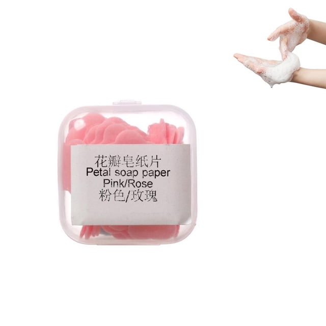 Disposable Petal Shaped Soap Sheets For Travel, 4 Fresh Fragrances, Light and Soluble, For Hand Washing