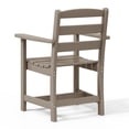 thumbnail image 6 of WestinTrends Ashore Outdoor HDPE Patio Classic Dining Arm Chair, Weathered Wood, 6 of 9