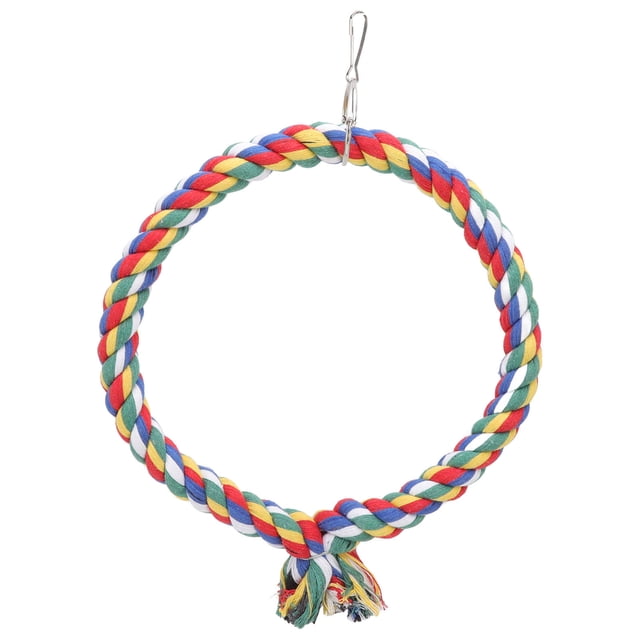 Bird Colorful Swing Ring, Standing Bite Resistance Climbing Easy To Install Bird Swing Toys For Cockatiels S