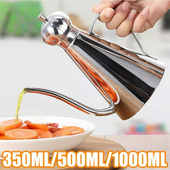 Travelwant 350ML/500ML/1000ML Olive Oil Dispenser, Stainless Steel Olive Oil Bottle, Leakproof Oil Pot, Oil Drizzler, Oil Dispenser Kitchen Storage Container with Drip-Free Spout