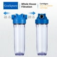 thumbnail image 3 of Geekpure 10-Inch Whole House Clear Filter Housing - 3/4"NPT Brass Port-Fit for 2.5" x 10" Filters, 3 of 6