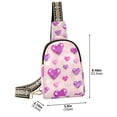 thumbnail image 2 of ALAZA Sparkling Hearts Shiny Sling Bag for Women Men Waterproof Crossbody Chest Bags, 2 of 7