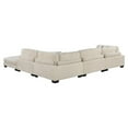 thumbnail image 5 of Pemberly Row Contemporary 5-Piece CorduFabric Modular Sectional in Beige, 5 of 7