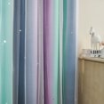 thumbnail image 2 of Cortina XiDi Rainbow, violeta, verde y gris con estrella opaca, 2 of 8