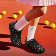 thumbnail image 6 of Uourmeti Boys Sneakers Size 3 Girls Little Kid Trainer with Christmas Lights Print Knitted Mesh Sports Shoe Lace Up Athletic Running Shoes for Xmas Outfit, 6 of 7
