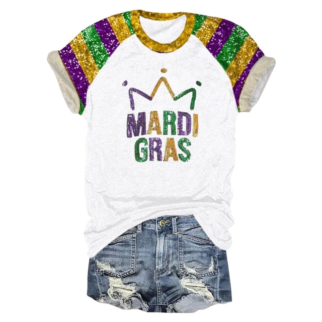 PMUYBHF T-Shirt Décontracté Mode Femme Col Rond Manches Courtes Imprimé Couleur 8839 TTG