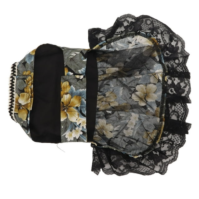 Ropa Para Mascotas, Hermoso Vestido Grande Transpirable Costuras Delicadas Poliéster Exquisita Princesa Floral Vestido Para Perros Para El Día A Día ANGGREK Vestido de princesa floral para perros