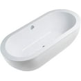 thumbnail image 3 of Vanity Art 71" x 34" Freestanding Bathtub Acrylic Soaking, 3 of 5