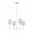 thumbnail image 5 of 534-MT Crystorama Lighting Broche - 4 Light Chandelier In Traditional Style-28 Inches Tall and 28 Inches Wide-Matte White Finish    -Traditional, 5 of 11