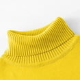 thumbnail image 7 of Turtleneck Sweaters for Boys Girls 2-15 Years Kids Winter Knitwear Clothes Long Sleeve High Neck Knit Pullover Top (14 Years, Yellow), 7 of 7