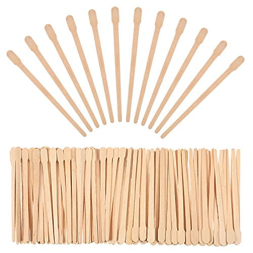 Bememo 500 Pack Wax Spatulas Wood Craft Sticks Small for Hair Removal Eyebrow Wax Applicator Sticks