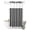 Jet Black, variant on No Hook Shower Curtain, Black Striped Shower Curtains for Bathroom with See Through Top Window, Minimalist Vertical Stripes Waterproof & Washable Bath Curtain Stall 48"x72"