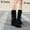 Black, variant on Summer Saving Clearance AXXD Low-Heeled Mid-Calf Boots,Shoes For Women Mid-Calf 2024 Hiking & Hunting Boots Flat Teacher Thigh High Boots Boots For Clearence