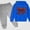 Blue, variant on Vornjynx Girls 2 Piece Outfit (2-13) Hooded Sweatshirt with Christmas Print and Sweatpants Set Casual Clothing Set Pink