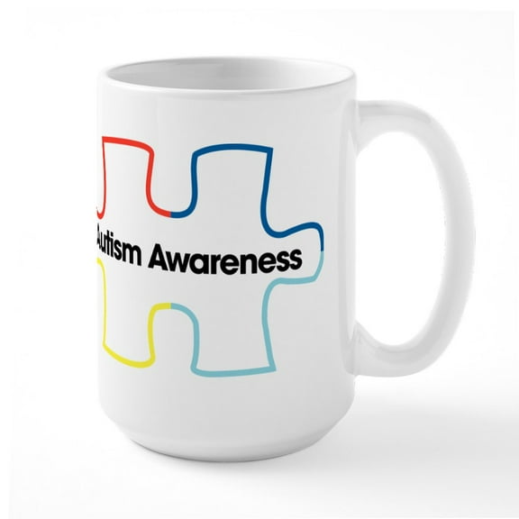 CafePress - Autism Awareness - 15 oz Ceramic Large White Novelty Mug