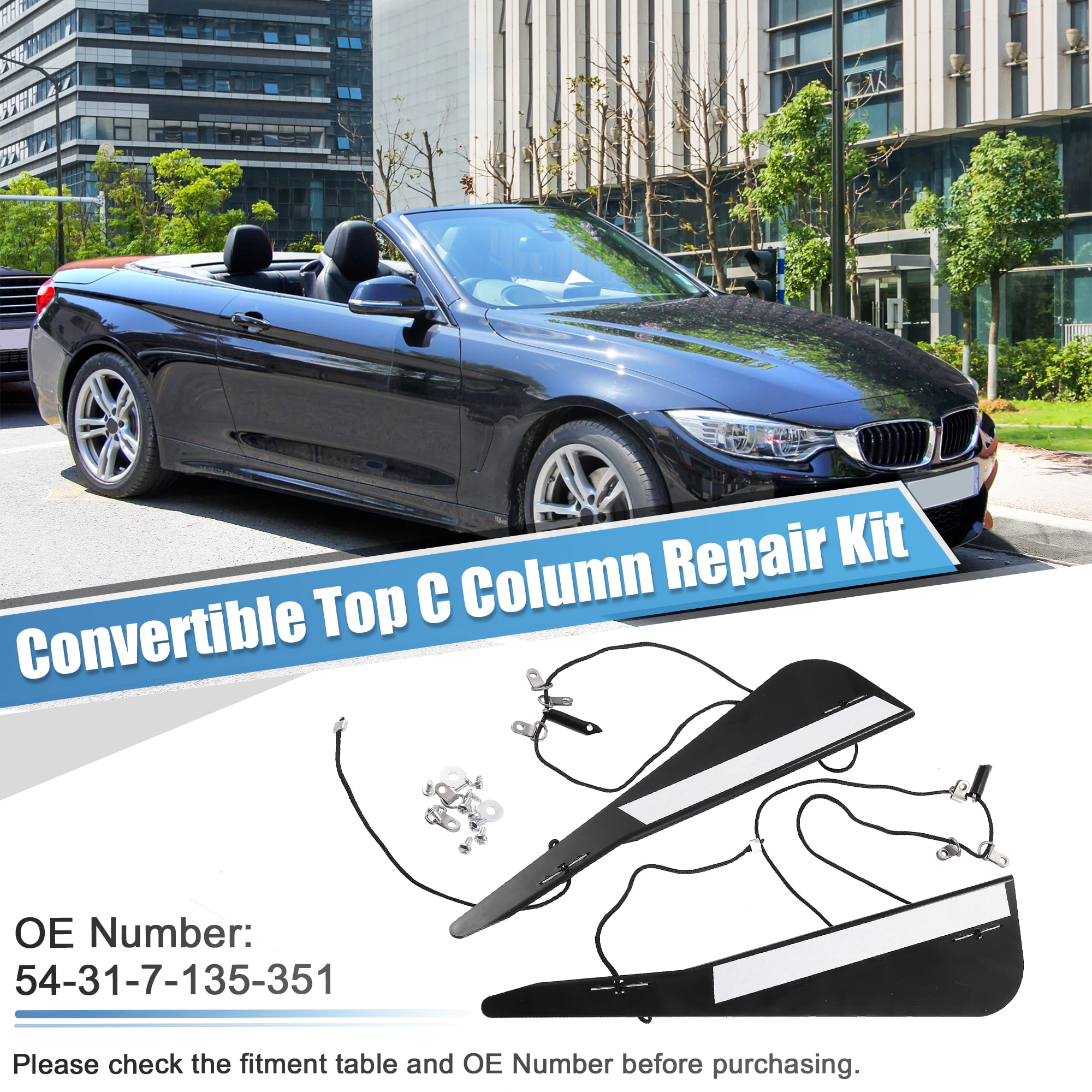 Unique Bargains Convertible Top C Column Repair Kit for BMW 323Ci 325Ci 330Ci M3