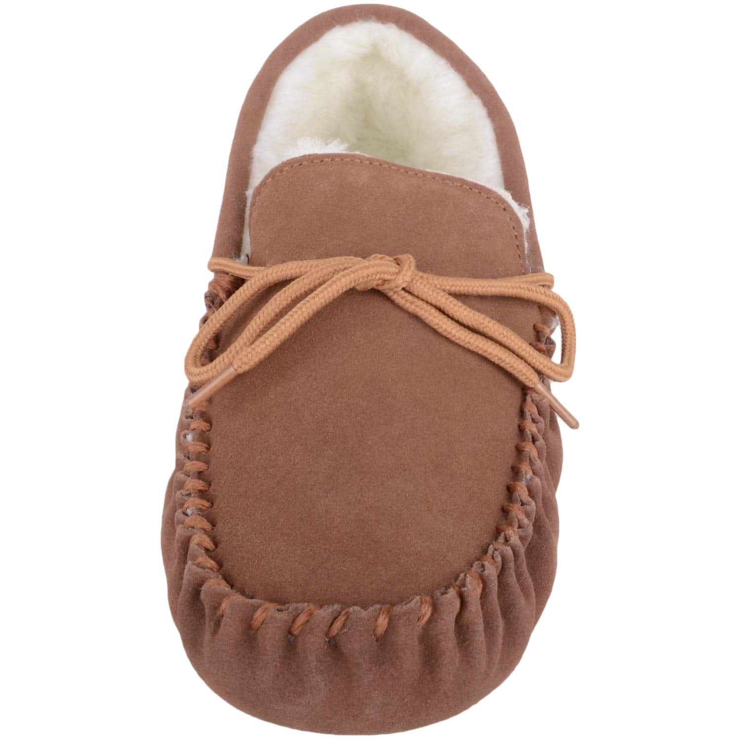 SNUGRUGS Leo Mens Suede Loafer Mocassin Slippers met Geruite Katoen Binnenkant en Rubberen Zool, marineblauw, 40 EU