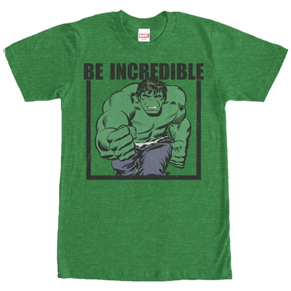 Men's Marvel Hulk Be Incredible Graphic Tee Kelly Heather Large