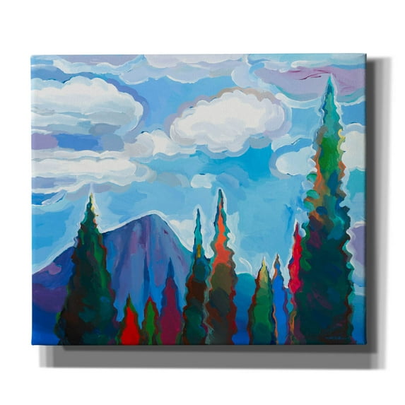 Epic Graffiti 'Color and Clouds #5' by Hooshang Khorasani, Canvas Wall Art, 30"x26"