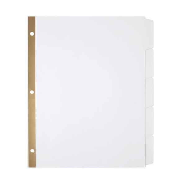 Office Depot Erasable Big Tab Dividers 5-Tab White Pack of 2 Sets 3585478681
