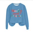 thumbnail image 4 of EGNMCR Chandail en Molleton de Noël Col Rond Imprimé Ample Manches Longues Sans Capuche, 4 of 4
