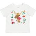 thumbnail image 3 of Inktastic Woodland Moose Spring Flowers Girls Toddler T-Shirt, 3 of 5