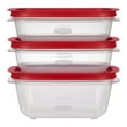 thumbnail image 1 of Rubbermaid 3.57-Cup (2) and 5.26-Cup EasyStore Rectangle Food Storage Containers with Lids, 3 Pack, 1 of 8