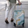 thumbnail image 3 of Blue Marble Gold Wave Pattern Luggage Cover Fashion Suitcase Cover Baggage Covers Fit 25-28 Inch Luggage (Go Travel), 3 of 5