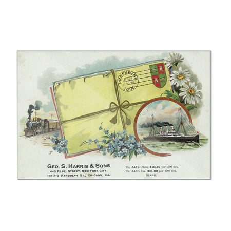 Scene of Love Letters Tied Up with Flowers Cigar Box Label (12x8 Acrylic Wall Art Gallery (The Love Letter Best Scene)