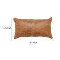 thumbnail image 5 of Benjara Rectangular Leatherette Throw Pillow with Stitched Details, Brown-Size:Small, 5 of 5