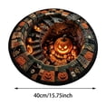 thumbnail image 3 of 3D Optical Illusion Halloween Rug Spooky Hole Pumpkin Ghost Printed Circular Floor Mat Non Slip Decorative Round Doormat For Entryway Bedroom Halloween Party, 3 of 6