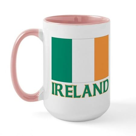 

CafePress - Irish Flag Large Mug - 15 oz Ceramic Large Mug