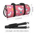 thumbnail image 4 of Fotbe Yoga Unicorn Pattern Foldable Sports Gym Bag with Wet Dry Pocket, Ultralight Travel Bag, Large Capacity Duffel Bag, Splash Proof Carry on Bag, Overnight Bag, Weekender Bag, 4 of 8