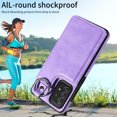 thumbnail image 5 of Nalacover for Samsung Galaxy A52 4G/5G Wallet Case with Card Slots & Metal Finger Ring, Durable PU Leather Back Double Magnetic Botton Flip Kickstand Purse Shockproof Phone Case,Purple, 5 of 10