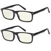 ALTEC VISION SuperPak 2 Pack Computer and Gaming Glasses for Monitor Screen Eye Strain Relief Anti Glare and Non Reflective Blue Ray Blockers for Home and Office
