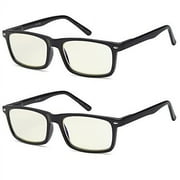 ALTEC VISION SuperPak 2 Pack Computer and Gaming Glasses for Monitor Screen Eye Strain Relief Anti Glare and Non Reflective Blue Ray Blockers for Home and Office