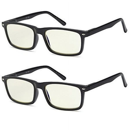 ALTEC VISION SuperPak 2 Pack Computer and Gaming Glasses for Monitor Screen Eye Strain Relief Anti Glare and Non Reflective Blue Ray Blockers for Home and Office