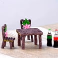 thumbnail image 2 of Flmtop 2/3Pcs Mini Table Chair DIY Craft Garden Landscape Flowers Plants Decor Ornament, 2 of 9