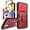 Red+Black, variant on XIHAMA  for Galaxy A15-5G Phone Case: Galaxy A15 5G Screen Protector Scratch Resistant [2 Packs] with A15 Case, Heavy Duty Shockproof para Basic Android Galaxy Phone Case A 15